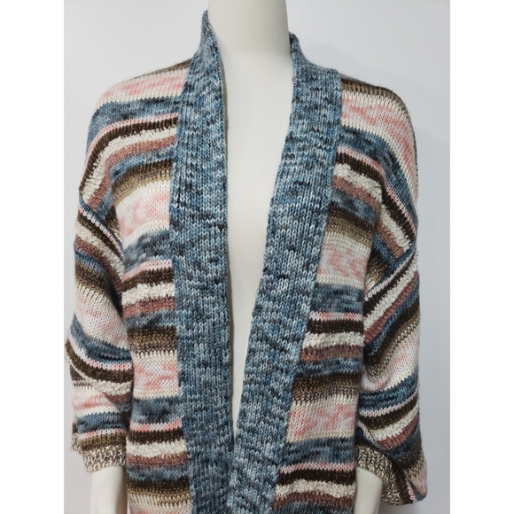 Anthropologie Lizzie Shimmer Knit Duster Kimono - Picture 6 of 11